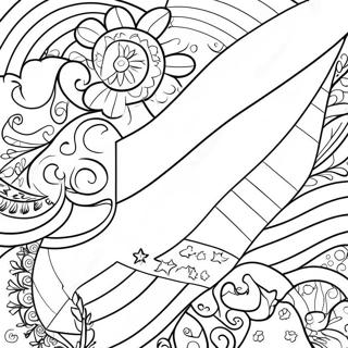 Colorful Puerto Rican Flag Coloring Page 9277-7578