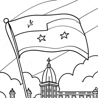 Colorful Puerto Rican Flag Coloring Page 9277-7579