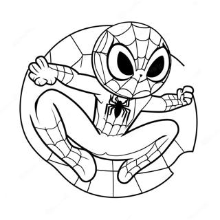 Cute Spiderman Coloring Page 9286-7583