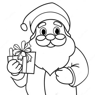 Jolly Santa Claus With Gifts Coloring Page 92-77