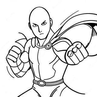 One Punch Man Coloring Page 9306-7599