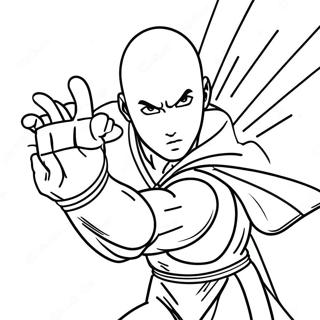 Saitama In Action Coloring Page 9307-7602