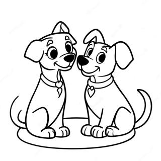 Lady And The Tramp Coloring Page 9316-7607