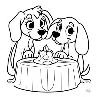 Lady And The Tramp Coloring Page 9316-7608