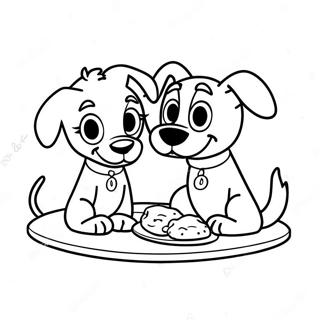 Cute Lady And The Tramp Coloring Page 9317-7612