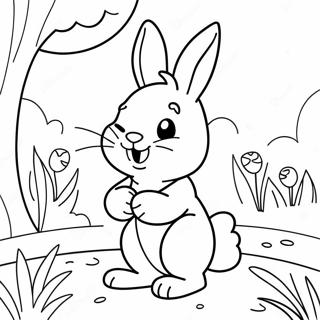 Cute Peter Rabbit In A Garden Coloring Page 9327-7617