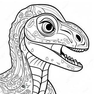 Detailed Velociraptor Coloring Page 932-745