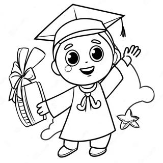 Happy Kindergarten Graduate Coloring Page 9347-7636