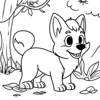 The Fox And The Hound Coloring Page 9376-7654