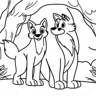 The Fox And The Hound Coloring Page 9376-7655