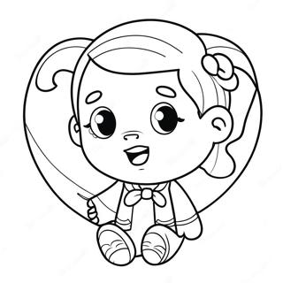 Boy Valentine Coloring Page 9396-7670