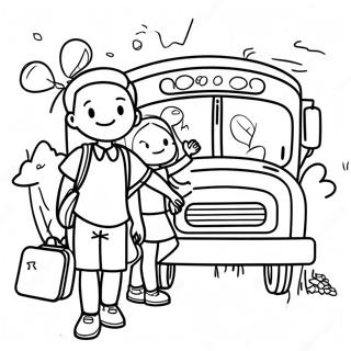 First Day Of School Kindergarten Coloring Page 9416-7688