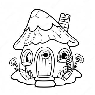 Fairy House Coloring Page 9436-7702