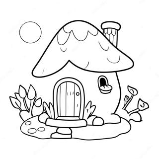 Fairy House Coloring Page 9436-7703