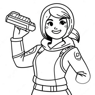 Fortnite Girl Coloring Page 9456-7718