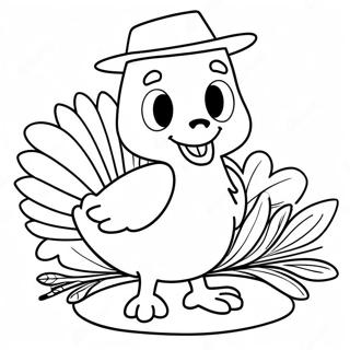 Bluey Thanksgiving Coloring Pages