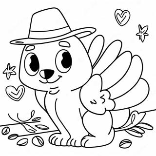 Bluey Thanksgiving Coloring Page 9476-7732