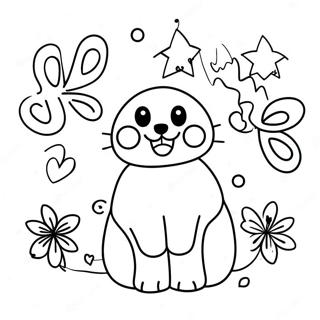 Cheerful Hello Coloring Page 9487-7741