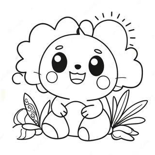 Cheerful Hello Coloring Page 9487-7742