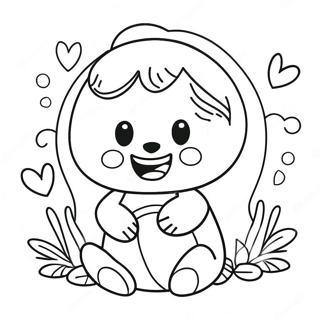 Cheerful Hello Coloring Page 9487-7743