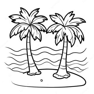 Palm Tree Coloring Page 9496-7747