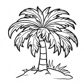 Tropical Palm Tree Coloring Page 9497-7751