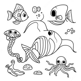 Sea Animal Coloring Page 9536-7778