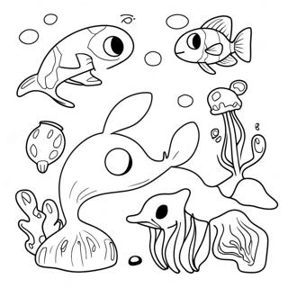 Sea Animal Coloring Page 9536-7779