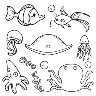 Sea Animal Coloring Page 9536-7780