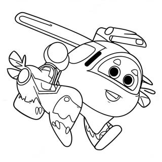 Super Wings Flying Adventure Coloring Page 9557-7797