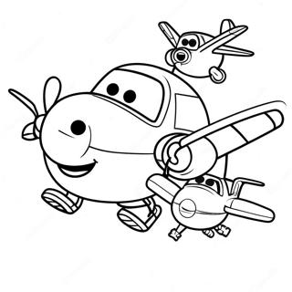 Super Wings Flying Adventure Coloring Page 9557-7800