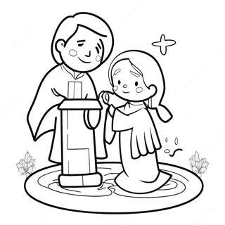 Baptism Coloring Pages