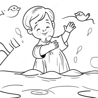 Baptism Coloring Page 9576-7810