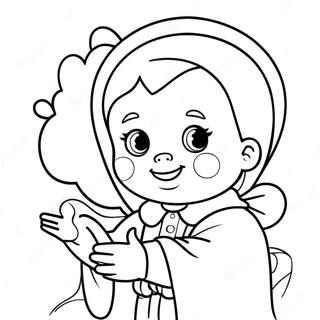 Cute Baby In White Gown Baptism Coloring Page 9577-7815