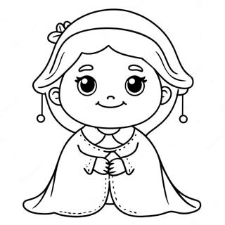 Cute Baby In White Gown Baptism Coloring Page 9577-7816