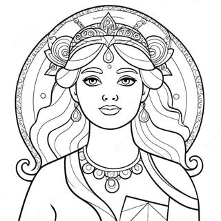 Goddess Coloring Page 9596-7826