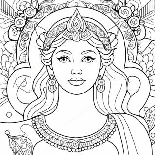 Goddess Coloring Page 9596-7827