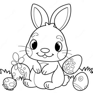 Full Size Easter Bunny Coloring Page 9606-7834