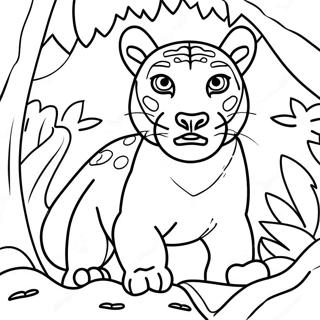 Fierce Predator In Jungle Coloring Page 9617-7847