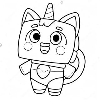 Happy Unikitty With Rainbow Coloring Page 9627-7854