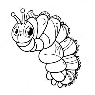 Colorful Very Hungry Caterpillar Coloring Page 9637-7861