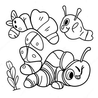 Colorful Very Hungry Caterpillar Coloring Page 9637-7862