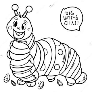 Colorful Very Hungry Caterpillar Coloring Page 9637-7864