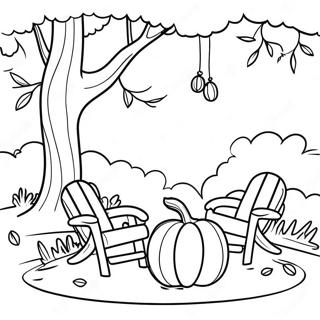 Cozy Autumn Scene Coloring Page 9657-7877