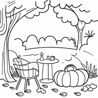 Cozy Autumn Scene Coloring Page 9657-7879