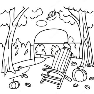 Cozy Autumn Scene Coloring Page 9657-7880