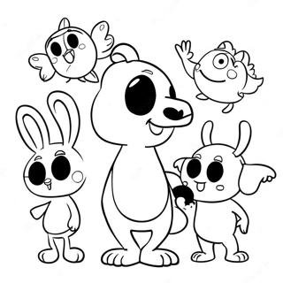 Booba With Friends Coloring Page 9667-7886