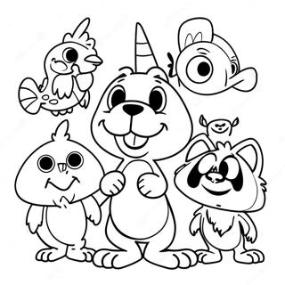 Booba With Friends Coloring Page 9667-7887