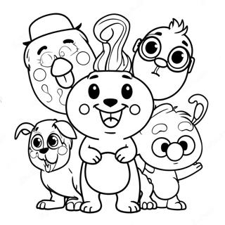 Booba With Friends Coloring Page 9667-7888