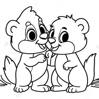 Chip And Dale Coloring Page 9686-7898